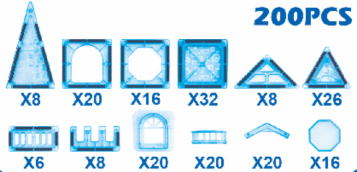 Magnetic building blocks (200pcs) JH21C - Image 2