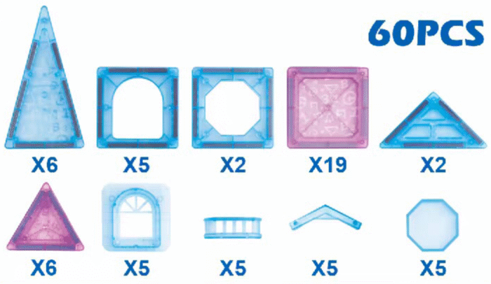 Magnetic building blocks (60pcs) JH23 - Image 3