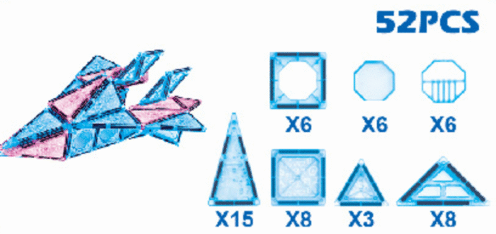 Variety of magnetic sheets (52pcs) JH8003A - Image 2