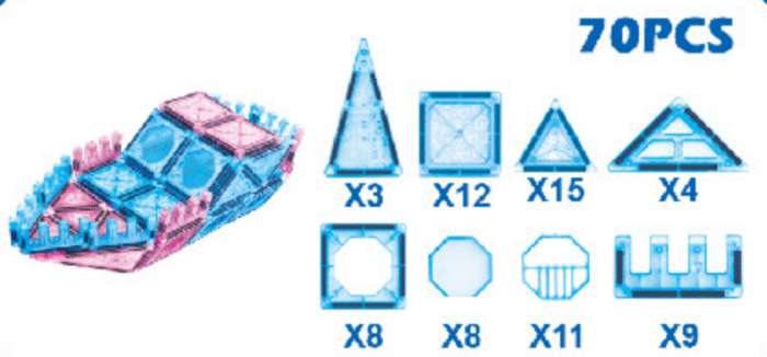 Variety of magnetic sheets (70pcs) JH8003B - Image 3