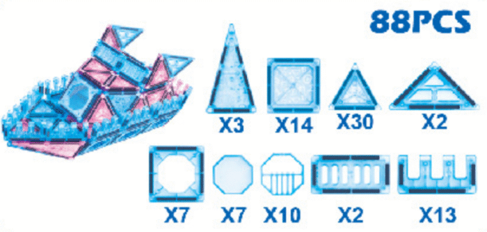 Variety of magnetic sheets (88pcs) JH8003C - Image 3