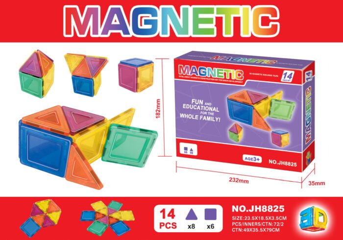 Variety of magnetic building blocks (14pcs) JH8825