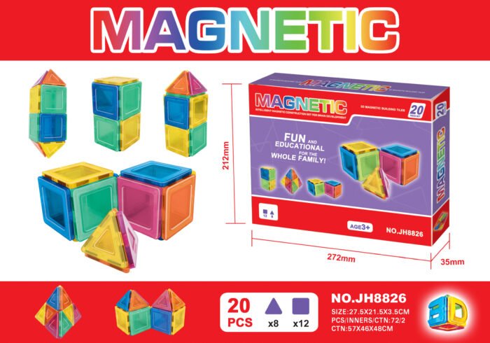 Variety of magnetic building blocks (20pcs)