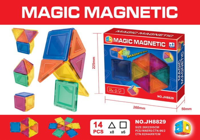Variety of magnetic building blocks (14pcs) JH8829