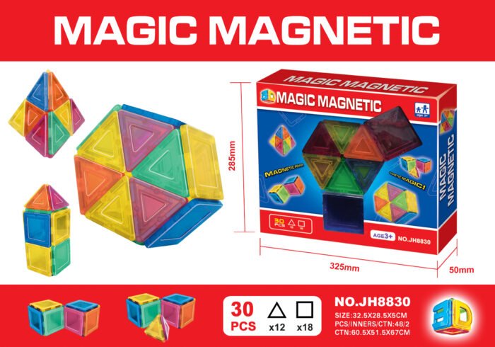 Variety of magnetic building blocks (30pcs) JH8830