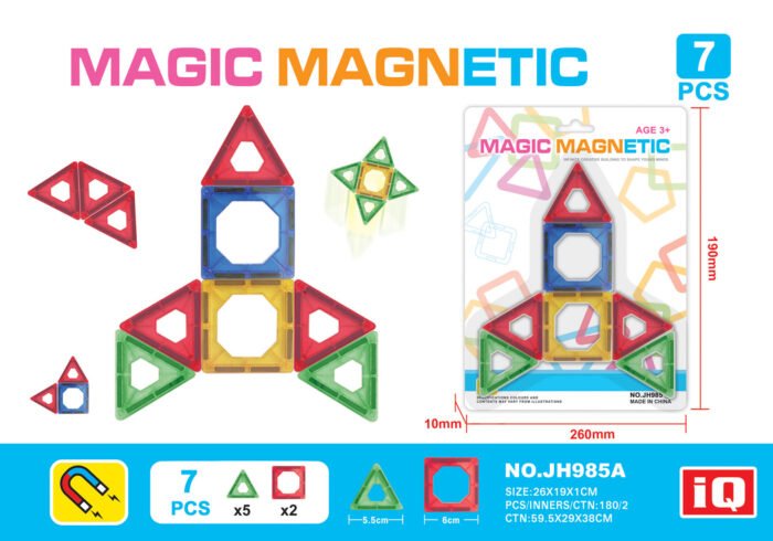 Variety of magnetic building blocks (7pcs) JH985A - Image 2