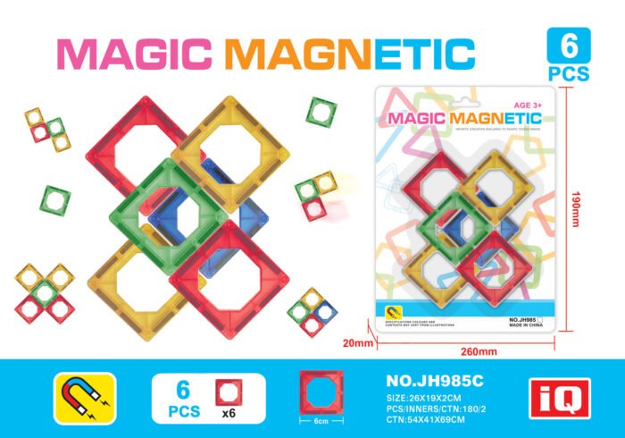 Magnetic building blocks (6 pieces) JH985C