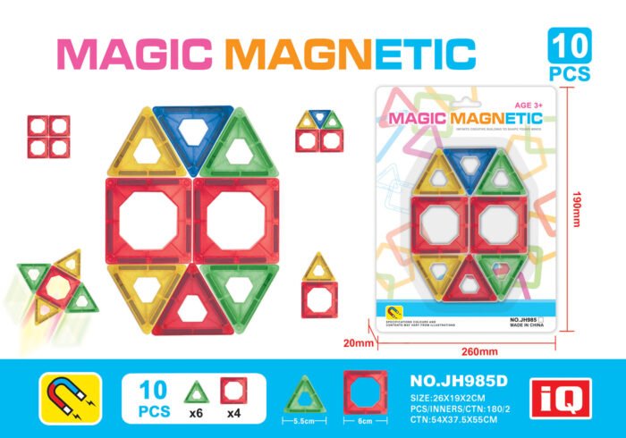 Variety of magnetic building blocks (10pcs) JH985D
