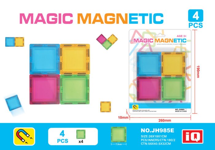 Variety of magnetic building blocks (4pcs) JH985E